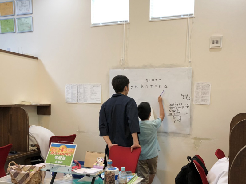 マンツーマン指導の様子